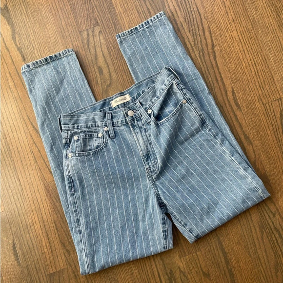 Madewell The Tall Perfect Vintage Jean: Pinstripe Edition Size 25T Style L4625 - Picture 5 of 8